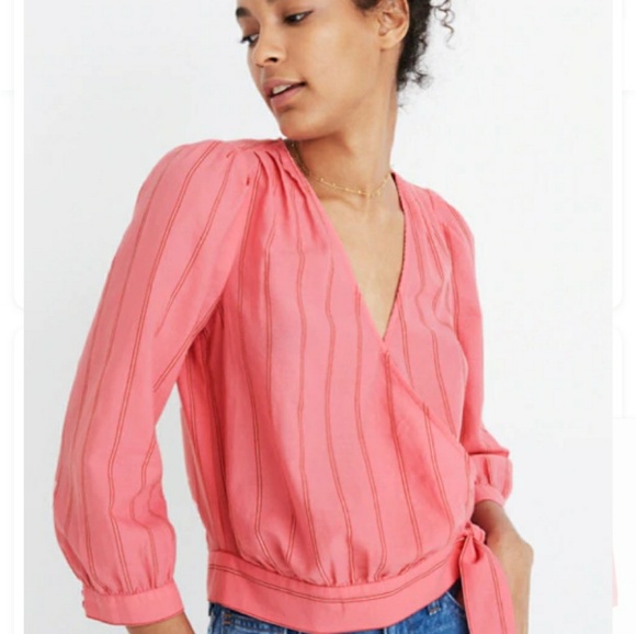 Madewell Tops - 5/$25 Madewell Wrap Top Cecilia Stripes